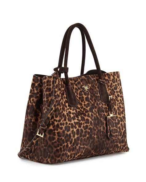 prada cavallino leopard tote|Prada Cavallino Small Double.